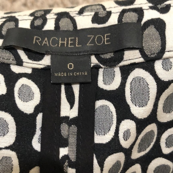 Rachel Zoe Blazer Jacket Size 0 Gray Animal Print - Picture 8 of 13